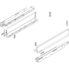 Set zásuvka Blum Legrabox Tip-On Blumotion 40kg výška M 450mm šedá