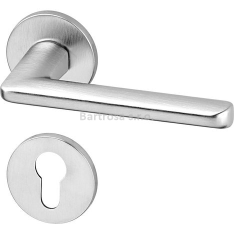 Klika (kování) AC-T Barra Exclusive R PZ broušený chrom klika/klika
