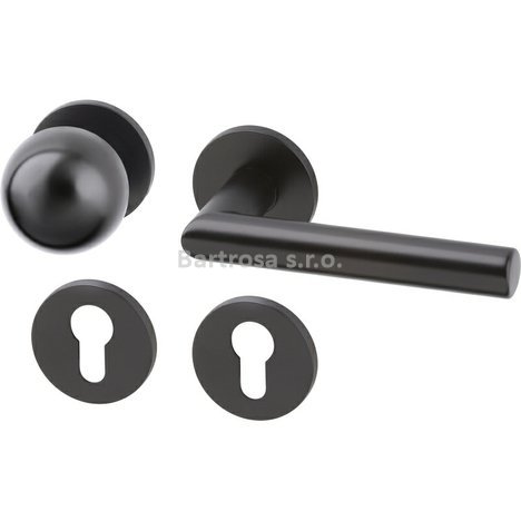 Klika (kování) AC-T Barra Exclusive R PZ černý satén klika/koule L+P