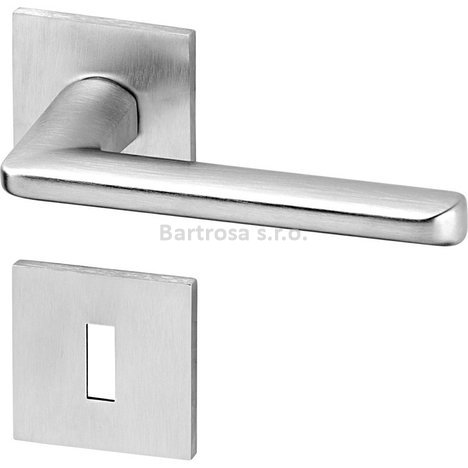 Klika (kování) AC-T Barra Exclusive R HR BB broušený chrom klika/klika