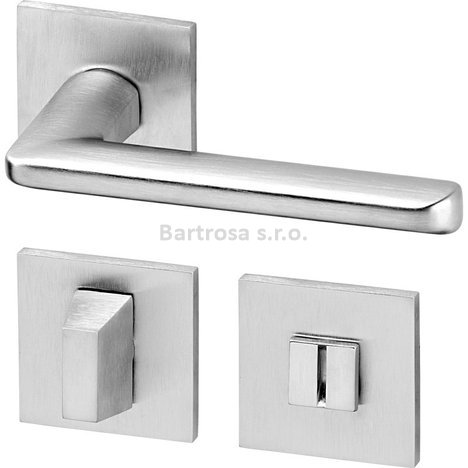 Klika (kování) AC-T Barra Exclusive R HR WC broušený chrom klika/klika 8/6