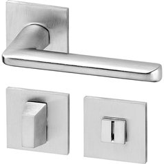 Klika (kování) AC-T Barra Exclusive R HR WC broušený chrom klika/klika 8/6