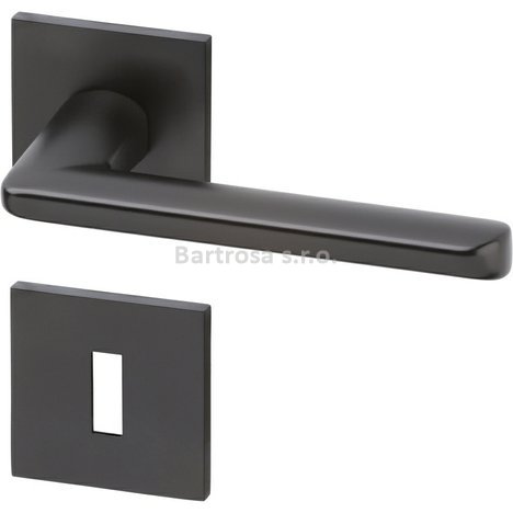 Klika (kování) AC-T Barra Exclusive R HR BB černý satén klika/klika