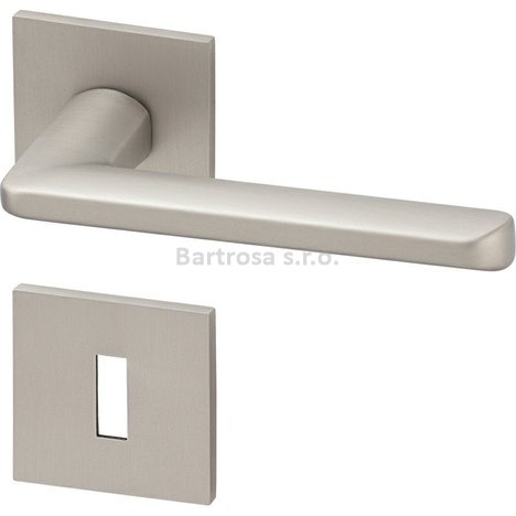 Klika (kování) AC-T Barra Exclusive R HR BB nikl satén klika/klika