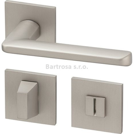 Klika (kování) AC-T Barra Exclusive R HR WC nikl satén klika/klika 8/6