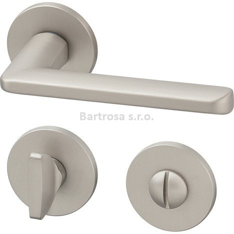 Klika (kování) AC-T Barra Exclusive R WC nikl satén klika/klika 8/6