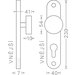 Klika (kování) Dora OV ECO PZ 72 nerez klika/koule schema