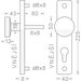 Klika (kování) Heda HR ECO PZ 72 nerez klika/koule L+P schema