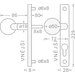 Klika (kování) Heda UŠ PZ 90 nerez klika/koule schema