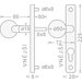 Klika (kování) Ilsa UŠ PZ 90 nerez klika/koule schema