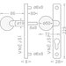 Klika (kování) Lida UŠ PZ 72 nerez klika/koule L+P schema