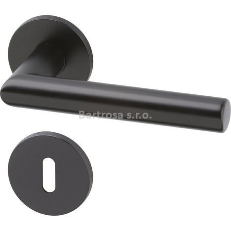 Klika (kování) AC-T Tipa Exclusive R BB černý satén klika/klika