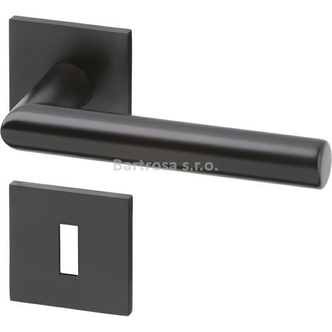 Klika (kování) AC-T Tipa Exclusive R HR BB černý satén klika/klika