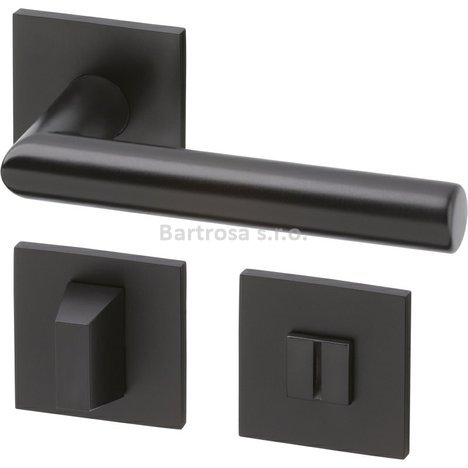 Klika (kování) AC-T Tipa Exclusive R HR WC černý satén klika/klika 8/6