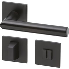 Klika (kování) AC-T Tipa Exclusive R HR WC černý satén klika/klika 8/6