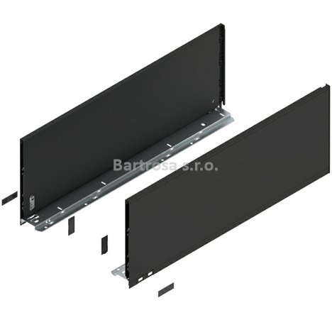 Blum Legrabox bočnice F 650mm karbonově černá matná | 770F6502S CS-M