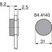 Blum CLIP top kulatá krytka závěsu pro skleněná dvířka chromovaná | 84.4140 CR _2