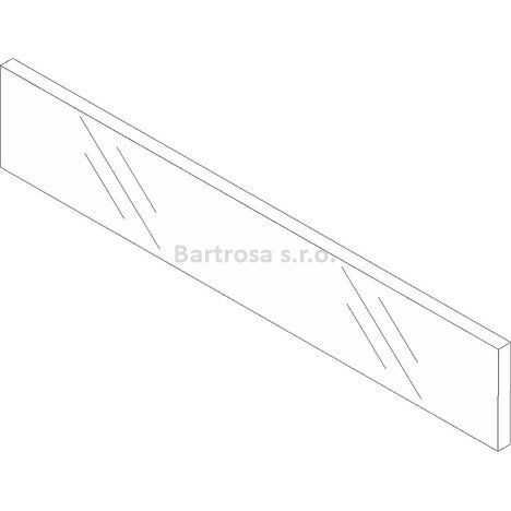 Blum Legrabox zásuvný čelní prvek ze skla nízký pro šířku korpusu 1200mm | ZE7V1082G