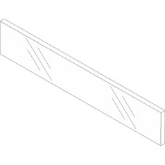 Blum Legrabox zásuvný čelní prvek ze skla nízký pro šířku korpusu 600mm | ZE7V482G
