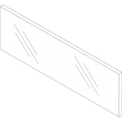 Blum Legrabox zásuvný čelní prvek ze skla vysoký pro šířku korpusu 600mm | ZE7W482G
