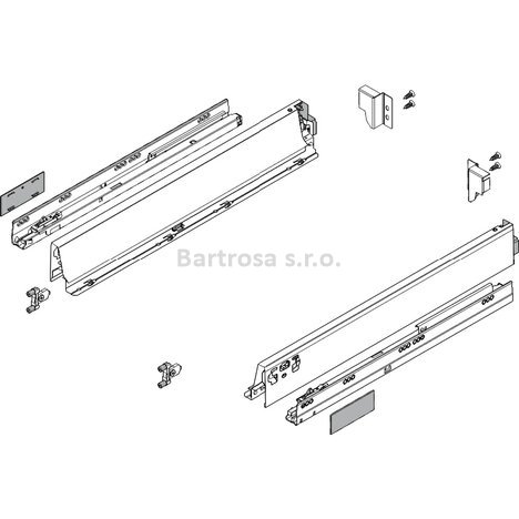 Set zásuvka Blum Tandembox Antaro Blumotion 30kg výška N 450mm s inserta bílá