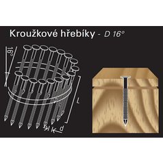 Konvexní hřebík ve svitku  REICH by Holz-Her  drát mini 16° (2,1/2,3x 27 BK (T 3518))
