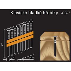 Hladký hřebík v páse REICH by Holz-Her plast 20° (2,5x45 BK)