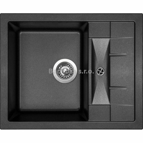 Sinks kuchyňský granitový dřez CRYSTAL 615 metalblack 74