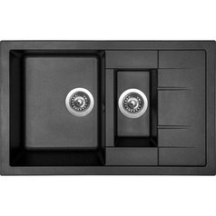Sinks kuchyňský granitový dřez CRYSTAL 780.1 metalblack 74 | ACRCR780500174