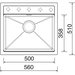 Sinks kuchyňský granitový dřez SOLO 560 truffle 54 schéma
