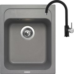 Sinks kuchyňský set CLASSIC 400 Titanium + VITALIA granit 30 - Granblack