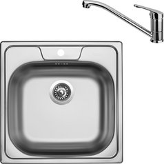 Sinks kuchyňský set CLASSIC 480 V 0,5mm matný + PRONTO chrom lesklý