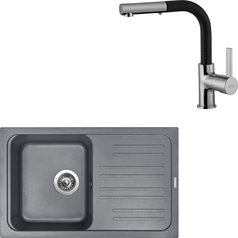 Sinks kuchyňský set CLASSIC 740 Titanium + ENIGMA S granit 30 - Granblack