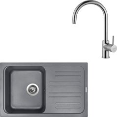 Sinks kuchyňský set CLASSIC 740 Titanium + VITALIA chrom lesklý