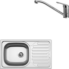Sinks kuchyňský set CLASSIC 760 V 0,5mm matný + PRONTO chrom lesklý