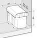Sinks ALADIN 40 odpadkový koš 1x16 L schéma
