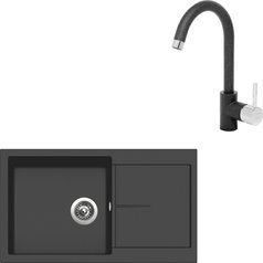 Sinks kuchyňský set INFINITY 860 NANO Nanoblack + MIX 35 granit 30 - Granblack