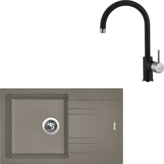 Sinks kuchyňský set LINEA 780 N Truffle + VITALIA granit 30 - Granblack