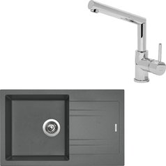 Sinks kuchyňský set LINEA 780 N Titanium + MIX 350 P chrom lesklý