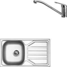 Sinks kuchyňský set OKIO 780 V 0,5mm matný + PRONTO chrom lesklý