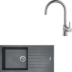 Sinks kuchyňský set PERFECTO 1000 Titanium + VITALIA chrom lesklý