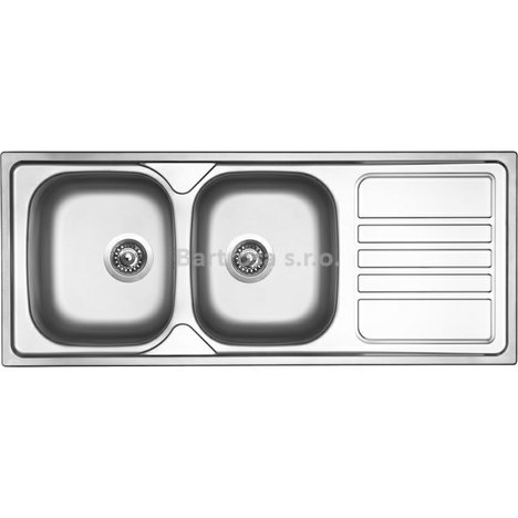 Sinks kuchyňský nerezový dřez OKIO 1200 DUO V leštěný