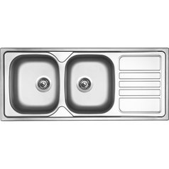 Sinks kuchyňský nerezový dřez OKIO 1160 DUO V matný | RDOKM11650026V