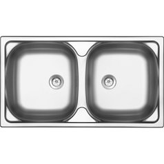 Sinks kuchyňský nerezový dřez OKIO 780 DUO M matný | RDOKM78043525M
