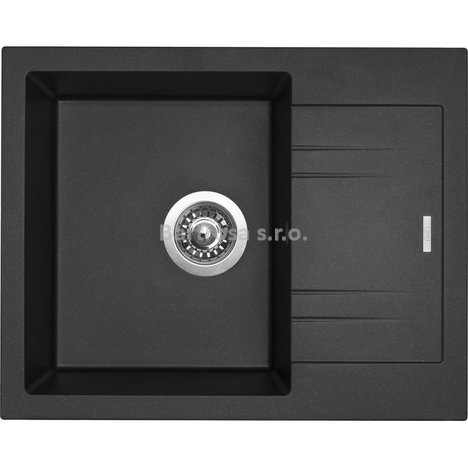 Sinks kuchyňský granitový dřez LINEA 600 N metalblack 74