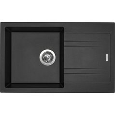 Sinks kuchyňský granitový dřez LINEA 780 N metalblack 74 | SIGLI780480N74