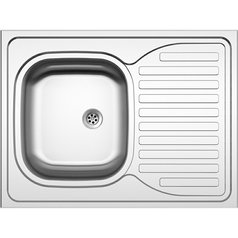 Sinks kuchyňský nerezový dřez CLP-D 800 M matný | STSCPM8006005M