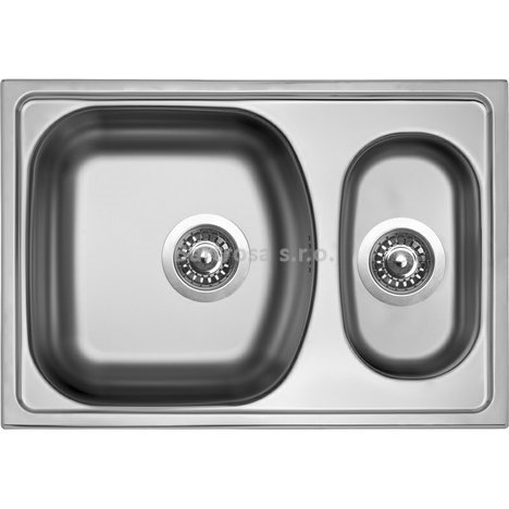 Sinks kuchyňský nerezový dřez TWIN 620.1 V matný