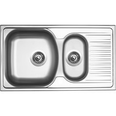 Sinks kuchyňský nerezový dřez TWIN 780.1 V matný | STSTWM78044016V