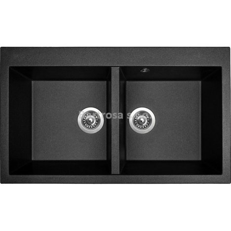 Sinks kuchyňský granitový dřez AMANDA 860 DUO metalblack 74